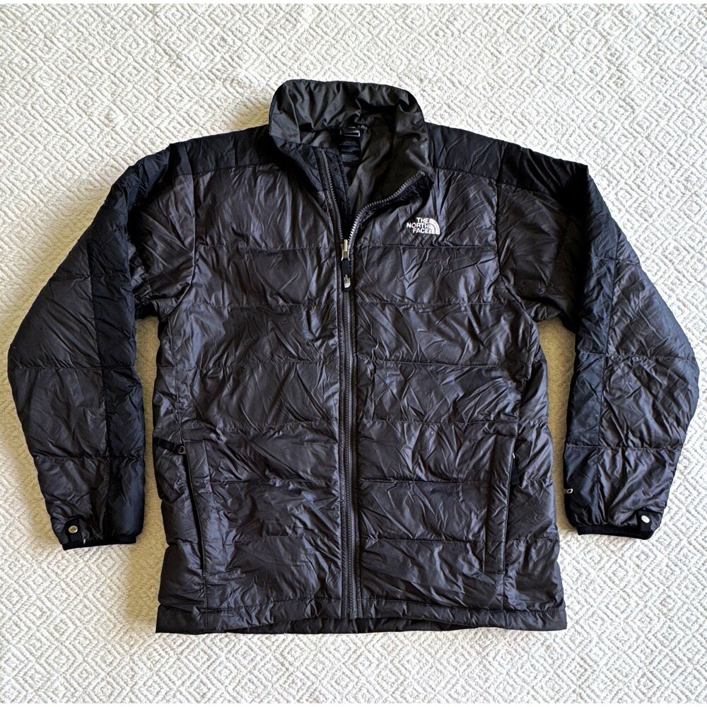 The North Face Boys XL 18/20 Black 550 Goose Down Full Zip Puffer Jacket